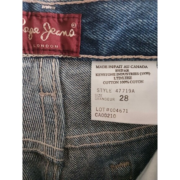 Pepe Jeans London Vintage shorts sz 28 Blue Denim Deluxe Classics Bermuda Style - Picture 13 of 13